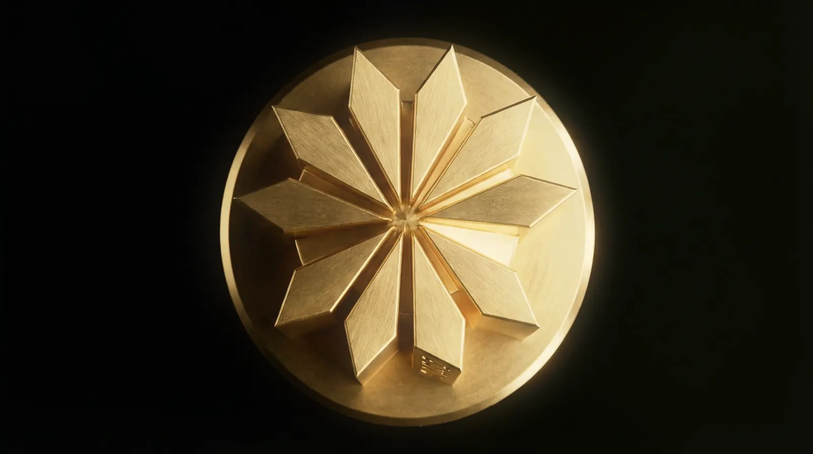 The KIA 2026 trophy: a gold starburst medallion